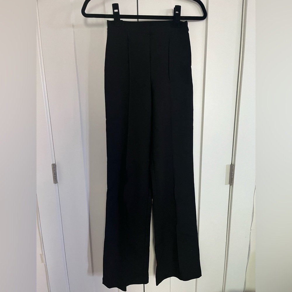 Reformation Long Black Trousers